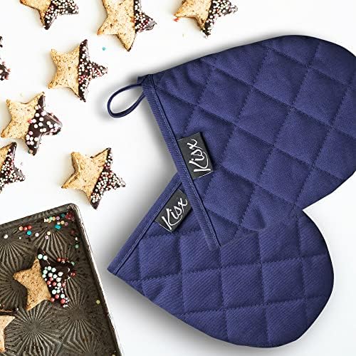 Oven Mitts Heat Resistant – (Blue Color) Mini Oven Mitts, Silicone Gloves Heat Resistant, Kitchen Gloves for Cooking, Silicone Oven Mitts & Pot Holders Sets, Kitchen Pot Holders & Oven Mitts Sets - Image 6