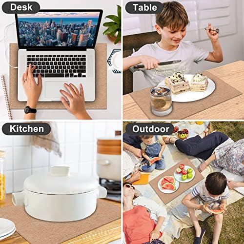 Cloth Placemats Set of 4, Cotton Linen Blend Machine Washable Durable Linen Table Mats, Heat Resistant Placemats Wrinkle Free Place Mats for Dining Table, Easy to Clean (4, Linen) - Image 7