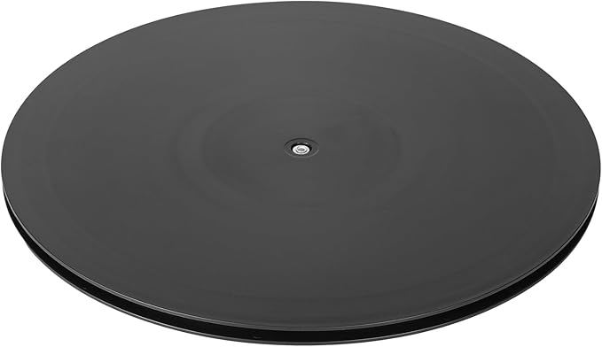 1 Pack 14 Inch Lazy Susan Turntable Heavy Duty Rotating Platform Smooth 360 Swivel for Tabletop, Monitor, Crafts, and TV - Black