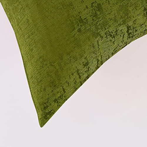 AMBERIS 2 Pillowcases (45×45cm)(Without Insert) Green, Chenille Soft No Fading Modern 2 Pillowcases (Without Insert) - Image 5