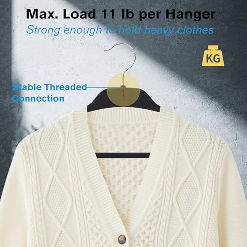 Rubber Coated Hangers 20 Pack, Non-Slip Clothes Hangers - Image 6