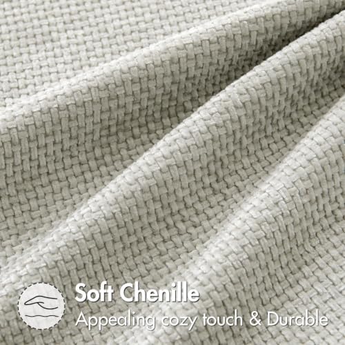 MIULEE Decorative Grey-White Euro Sham Pillow Covers 24x24 Inch 2 Pack - Image 6