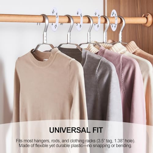 13 Pcs Clothing Rack Size Dividers Round White Plastic Size Markers for Clothing Rack Pre-Labeled (XXS-XXXL) & Blank Dividers & Erasable Pen for Closet, Retail Store, Wardrobe - Image 6