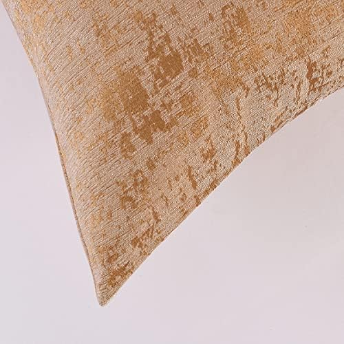AMBERIS 2 Pillowcases (45×45cm)(Without Insert) Gold, Chenille Soft No Fading Modern 2 Pillowcases (Without Insert) - Image 5