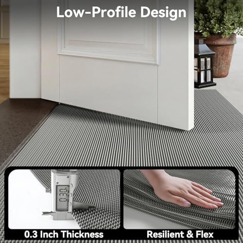 Welcome Door Mat Outside Non-Slip Durable Waterproof Grey 24"x71" - Image 6