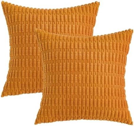 MIULEE Fall Decorative Throw Pillow Covers 20x20 Burnt Orange Pack of 2 - Image 6