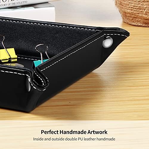 Key Dish Bowl for Entryway,Catchall Holder Bedside Table Valet Tray for Men - Image 7