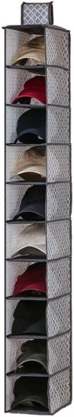 2-Pack Hanging Shoe Organizer for Closet, 10 Wider Sections Closet Shoe Storage Rack, Sturdy Shoe Shelves Holder for Shoes Clothes Shirts Jeans Hats (four-leaf clover)