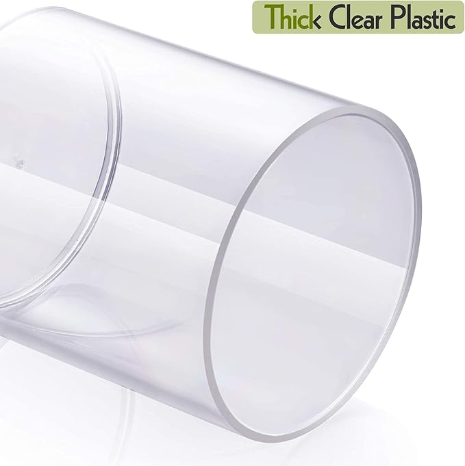 3 Pack Qtip Holder Dispenser for Cotton Ball, Cotton Swab, Cotton Round Pads, Floss - 20OZ & 10 oz Clear Plastic Apothecary Jar Set for Bathroom Canister Storage Organization, Vanity Makeup Organizer