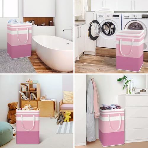 HomeHacks 2 Pack Large Laundry Baskets, Laundry Hampers Bags (Pink 88Lx2) - Image 6