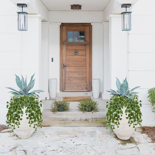 Hollyone 2pcs Artificial Hanging Plants 24" Fake Ivy Vine Faux Ivy Leaves Hanging Plant Greenery for Wall House Room Patio Indoor Outdoor Home Shelf Office Wedding Decor, UV Resistant - Image 5