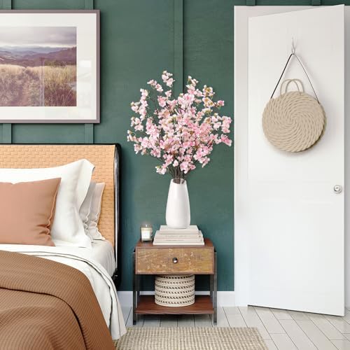 Dremisland 4Pack Artificial Cherry Blossom Flowers Faux Cherry Blossom Stem - Image 6