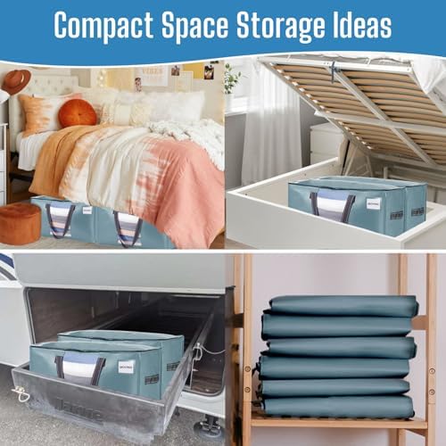 VENO Moving Bags, Wide Open Top, Clear Window, Light Blue, 4 Pack - Image 6