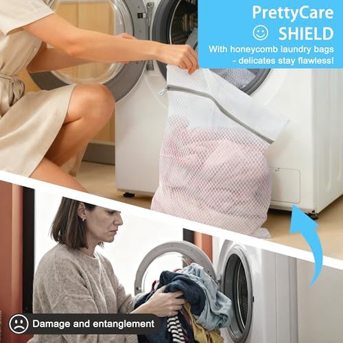 PrettyCare 3 Large (16x19inch) Mesh Laundry Bags for Delicates, Durable Honeycomb Wash Bags with Premium Zippers - Laundry Essentials Mesh Bags for Lingerie, Bras, Socks, Sweater, Travel & Organizing - Image 6