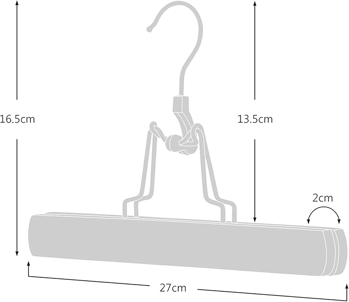 HANGERWORLD Pack of 10 Skirt and Pants Hangers with Clamp Clips, 10.6inch American Cedar Wood Hanger