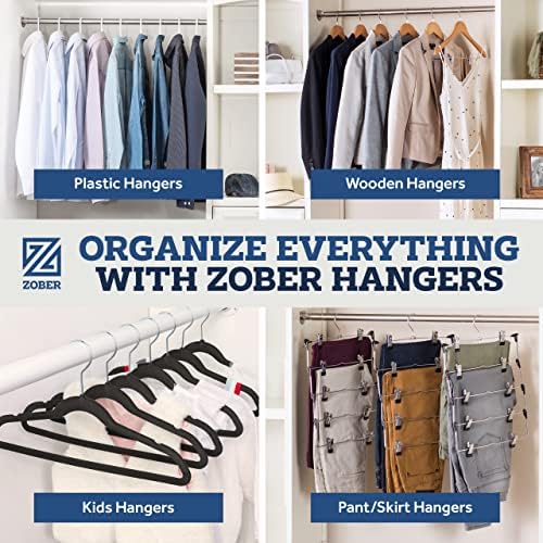 Zober Burgundy Plastic Hangers 50 Pack, Clothes Hangers Plastic - Image 6