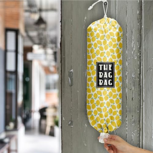 Lemon Plastic Bag Holder and Organizer - Summer Gifts for Grocery Storage, Home Farmhouse Closet Kitchen Decor, Gifts for Women Men - Image 6