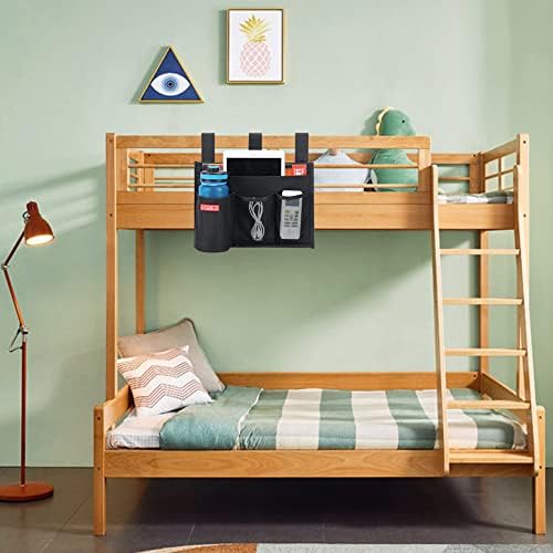 Zafit Hanging Bedside Caddy, Bedside Storage Organizer for Magazine, Phone, Remote control (4 Pockets-Black) - Image 7