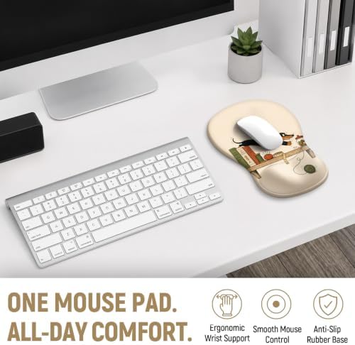 Ergonomic Mouse Pad with Wrist Rest, Gel Wrist Support, Dachshund - Image 7