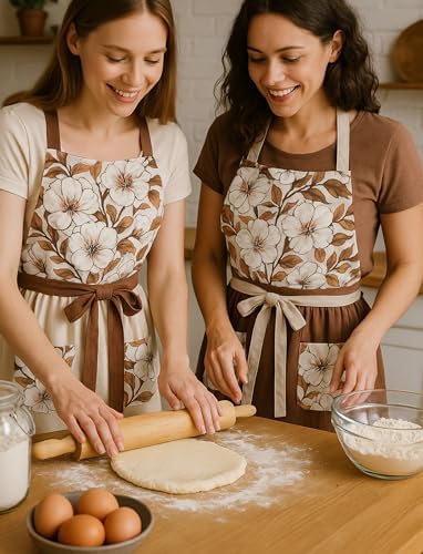 Pinknoke Vintage Pinafore Aprons for Women with Pockets for Kitchen - Image 7