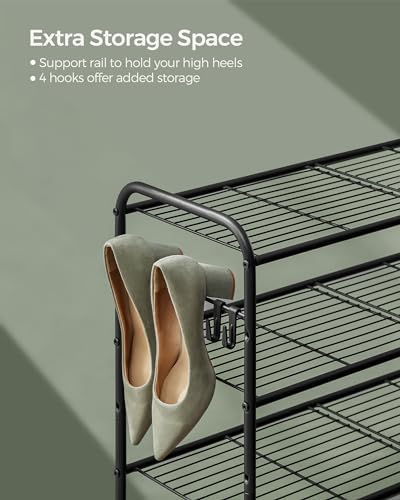 SONGMICS 3-Tier Metal Shoe Rack, Shoe Orgainzer, 26.7" Wide, Holds 12 Pairs - Image 6