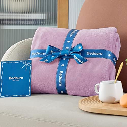 Bedsure GentleSoft Twin XL Fleece Blanket Dorm Bedding - Lightweight Soft Cozy Blankets for Bed, Sofa, Couch, Travel, Camping, Light Purple, 66"x90" - Image 6
