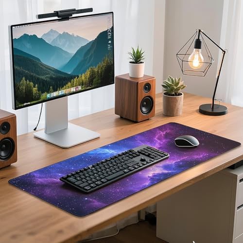 Mouse Pad Gaming - Desk Mat for Keyboard and Mouse - Galaxy Space Large Mouse Pad for Desk, Mousepad (31.5 x 11.8inch) with Non-Slip Base, Desks Pad Mat for Gaming, Office and Home - Image 7