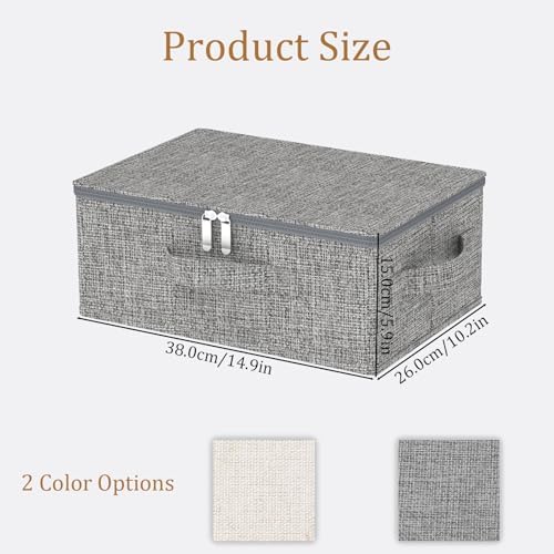 Underbed Storage Boxes with Zippers,14.9x10.2x5.9in,Grey,2 Pack - Image 7