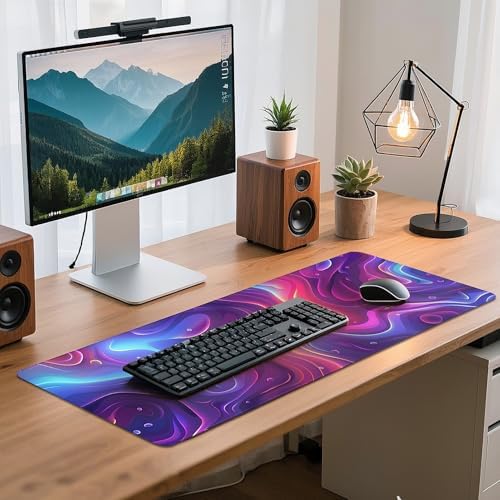 Gaming Mouse Pad - (31.5"×11.8") Topographic Large Mouse Pads for Desk - Desk Mat for Keyboard and Mouse with Non-Slip Base, Desks Pad Matfor Game/Office & Home - Image 7