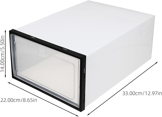 4 Pack Clear Plastic Shoe Boxes Shoes Holder Boxes for Storage Stackable