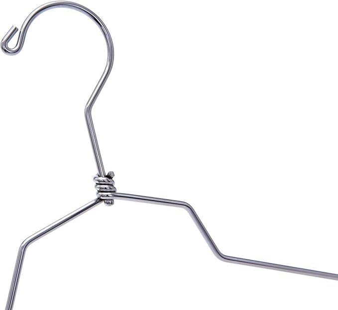 Quality Metal Hangers, 100-Pack, Swivel Hook, Stainless Steel Heavy Duty Wire Clothes Hangers, Heavy-Duty Clothes, Jacket, Shirt, Pants, Suit Hangers (100, Petite/Teens - 14" inch)