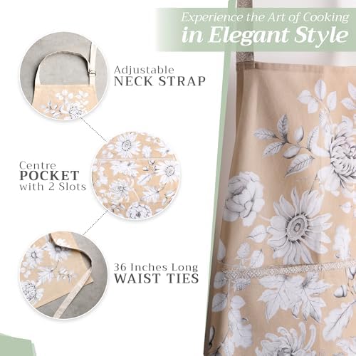 Maison d' Hermine Aprons for women with Pocket 100% Cotton (27.50"x31.50") - Image 6