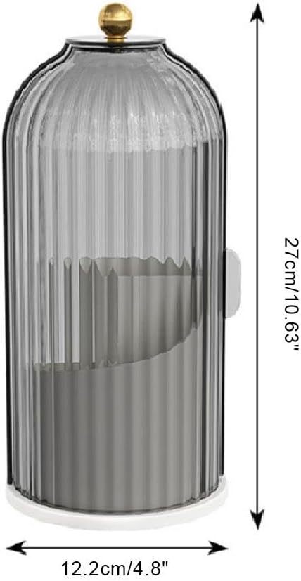 Concealed Toothbrush Holder,Toothbrush Holders with Sliding Lid, Rotating 3 Slots Bathroom Organizer Countertop,Waterproof Dustproof Beauty Brushes Storage,Cosmetics Display Case for Vanity Bathroom
