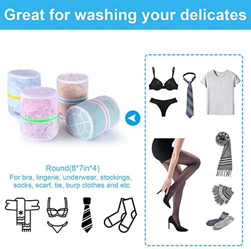 GOGOODA 4 Pack Mesh Laundry Bags, Delicates Bra Washing Bags - Image 6