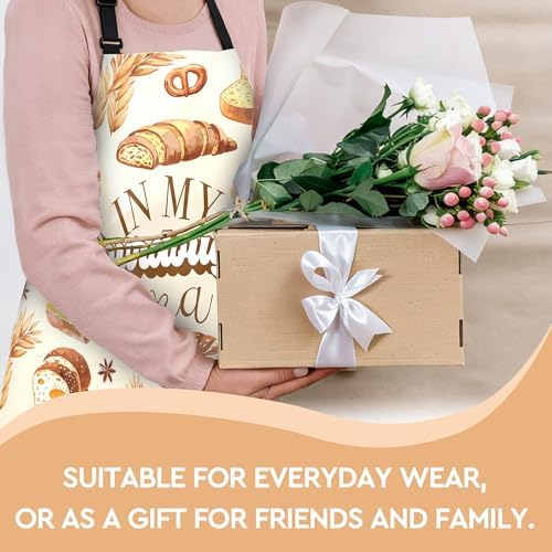 Adjustable Baking Aprons for Women - Cooking Aprons for Women with Pockets, Perfect for Baking Cooking Gradening - Image 6