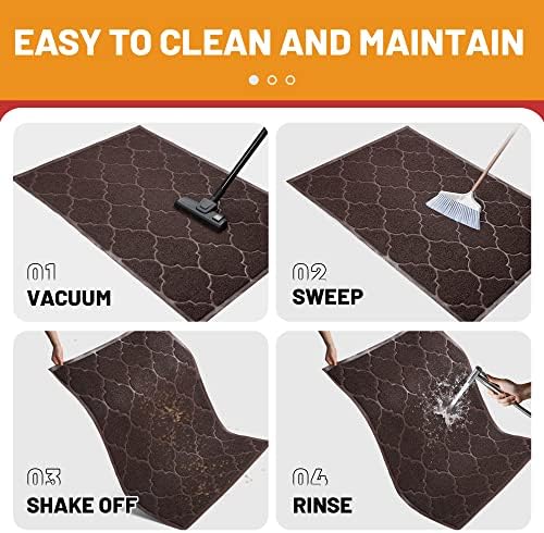 Cosyearn Door Mat, 46x35, Brown, Indoor Outdoor Front Entryway Doormat - Image 6