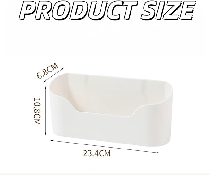 2 Packs Cabinet Door Organizer, Wall storage basket for Bathroom,Kitchen,Cabinet, Living Room,Office, Wall basket organizer with Self-adhesive hook, 9x4.2x2.5inches