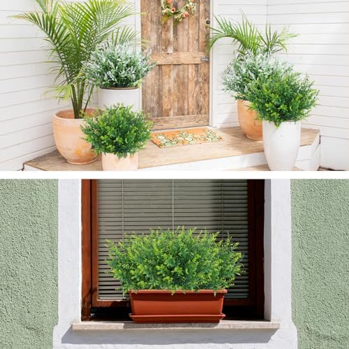 RECUTMS Artificial Outdoor Plants Artificial Flowers for Outside Fake Green - Image 6