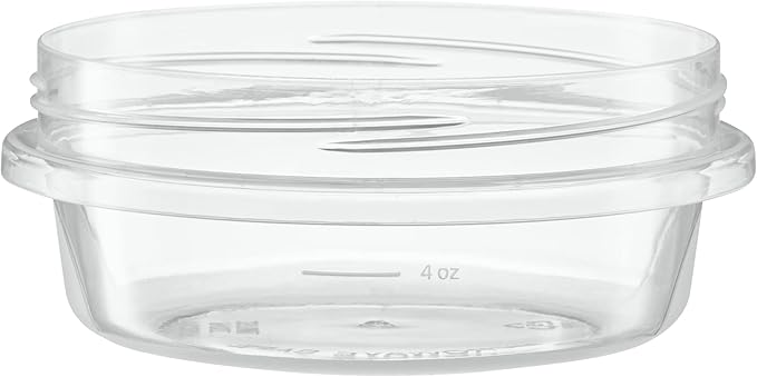 ELEGANT DISPOSABLES Twist Top Deli Containers Food Storage Containers Blue Screw on Lid Reusable Stackable Leakproof Airtight, pack of 10-8 oz containers