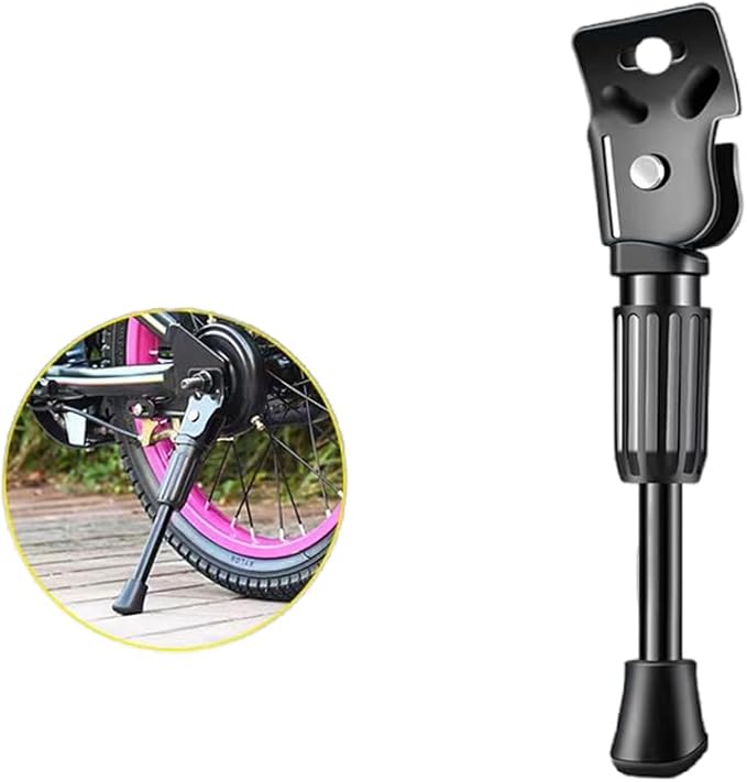 MINILUJIA Upgraded Spring Built-in Kids Bike Kickstand For 12/14/16/18/20 Inch Children’s Bicycle Stand Support Rack (14inch)
