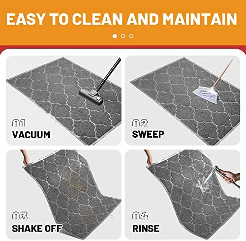 Cosyearn Door Mat, 46x35, Grey, Indoor Outdoor Front Entryway Doormat - Image 6