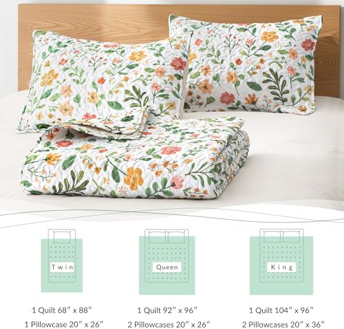 Exclusivo Mezcla Floral Reversible California King Size Quilt Bedding Set - Image 6