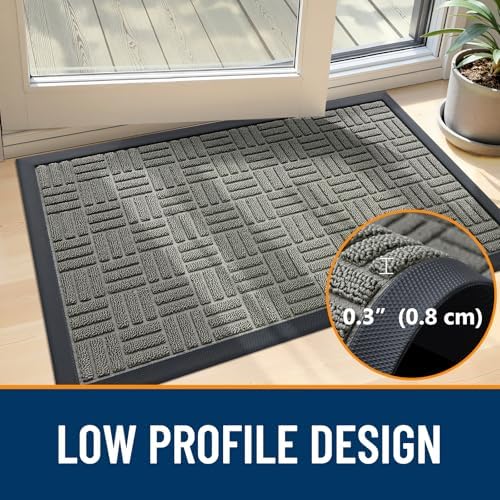 OLANLY Front Door Mat Outside Entrance 29.5x17, Heavy-Duty Rubber Doormat - Image 6