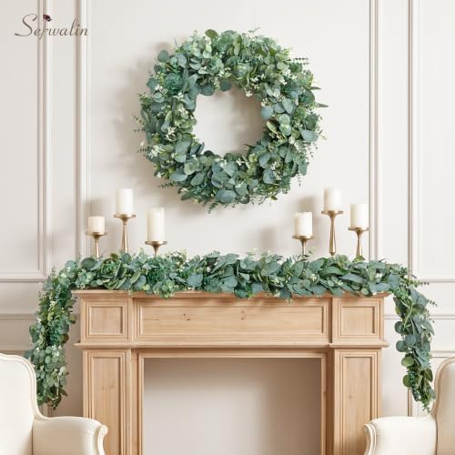 Serwalin 180 Pcs 7 Kinds Mixed Artificial Eucalyptus Stems Faux Greenery - Image 6