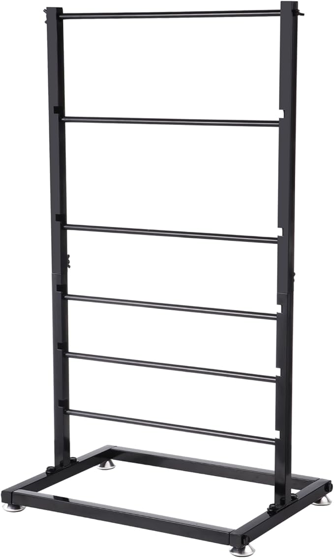 6-Tier Ribbon Holder, Large Capacity Ribbon Storage Rack, Height Adjustable Metal Spool Organizer, Countertop Ribbon Display Shelf Wrapping Paper Holder for Flower Store, Craft Room, Cake Shop
