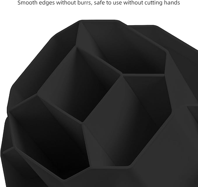 360° Rotating Black Makeup Brush Holder Organizer with 9 Slots, Makeup Organizers Countertop, Makeup organization and Skincare Storage for Vanity, Desktop, Bathroom (BLACK)