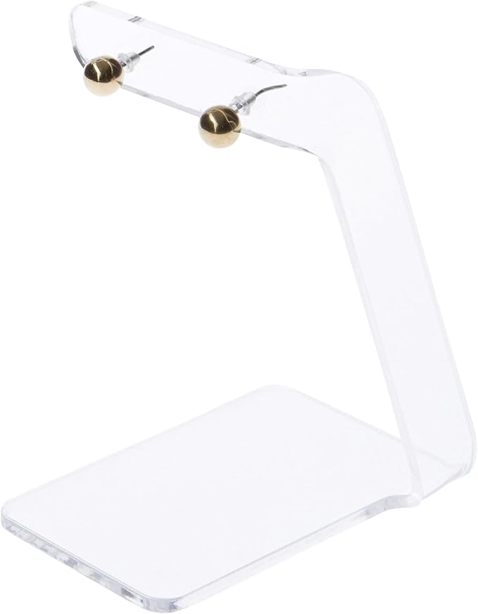 Plymor Clear Acrylic Signpost-style Pair Hanging Earring Display Stand, 2.375" W x 3" D x 4" H