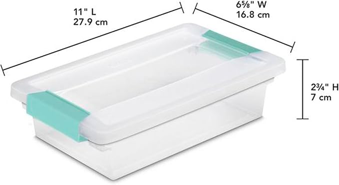 Sterilite 12 Pack Large Clip and 6 Pack Small Clip Plastic Storage Organizer Bins