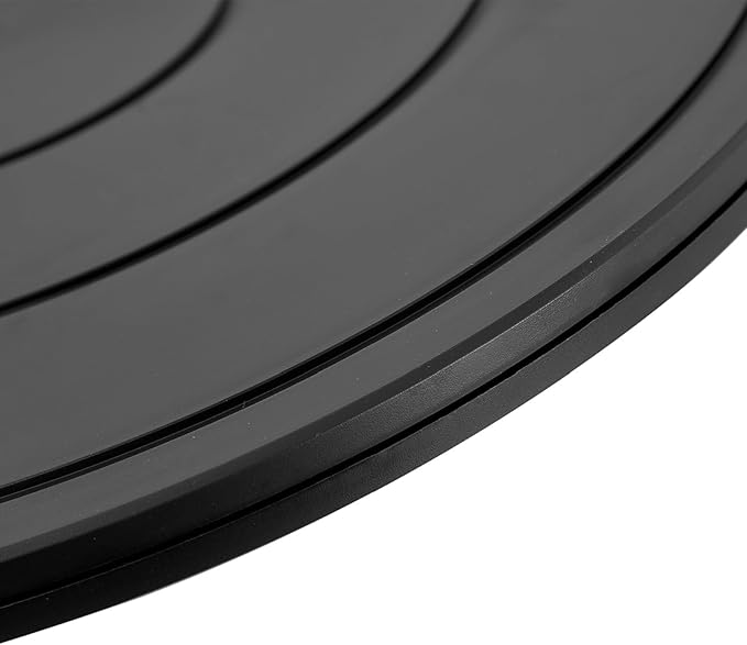 1 Pack 16 Inch Lazy Susan Turntable Heavy Duty Black Rotating Platform Smooth 360 Swivel for Tabletop, Monitor, Crafts, and TV