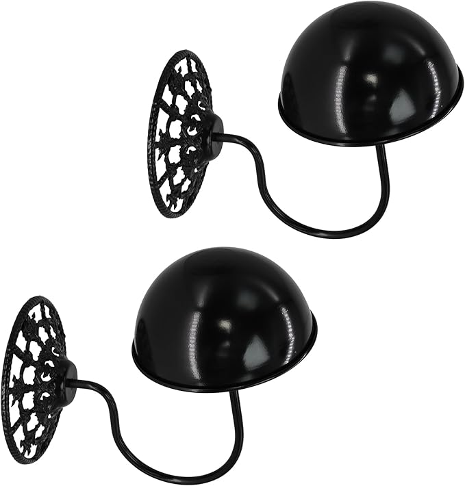 Owlgift Vintage Wall Mount Hat & Coat Rack β Set of 2 β Rustic Black Decorative Iron Holder for Hats, Scarves, Helmets & Wigs β Retro Entryway Wall Organizer for Home, Store, Restaurant or Hotel Use